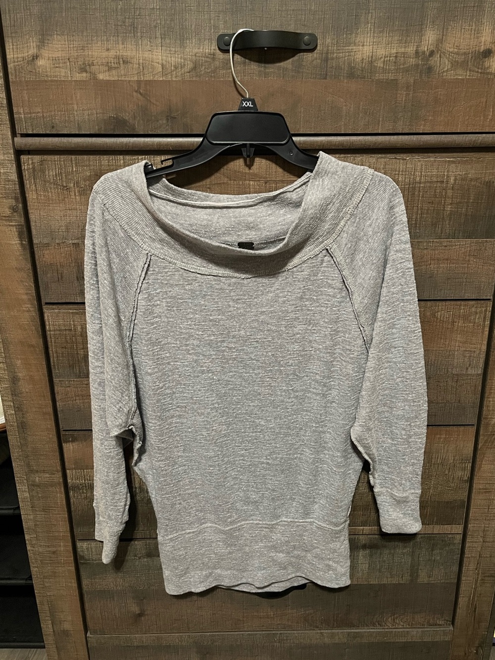 We The Free Light Gray Cowl Neck Sweater